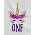 thumbnail image 2 of Gift for 1 Year Old Baby Girl 1st Birthday Gift Unicorn Infant Kids T-Shirt 24M Gray, 2 of 4