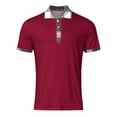 thumbnail image 2 of Gibobby Camisas Tipo Polo para Hombre Polo de piqué de Manga Corta Camisa de Polo para Hombre(Rojo,XG), 2 of 4
