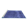 thumbnail image 2 of Ahgly Company Machine Washable Indoor Round Oriental Blue Industrial Area Rugs, 6' Round, 2 of 4