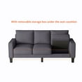 thumbnail image 5 of 75" Modular Sectional Couch, L Shaped Sofa with Under Seat Storage, Modern 3 Seat Couch with Removable Ottoman for Living Room, Apartment, Dark Grey, 5 of 9