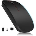 thumbnail image 1 of Ratón Óptico Inalámbrico YOMYM Negro Recargable con USB y Adaptador Tipo-C 3 Niveles de dpi para Com, 1 of 7