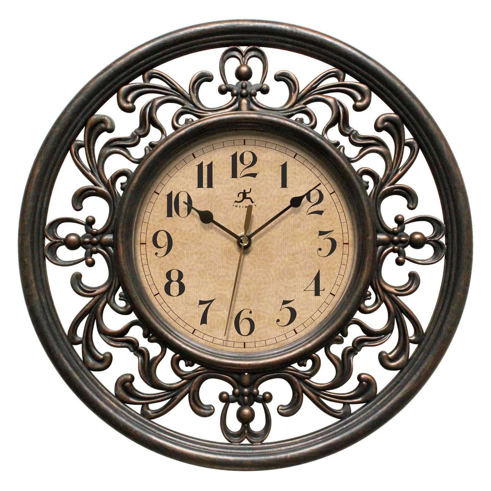 Infinity Instruments Red Rooster Silent Sweep 12 inch Wall Clock