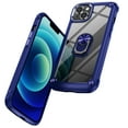 thumbnail image 2 of ELEHOLD for Apple iPhone XR Case with Ring Stand, Clear Body with 360 Degree Rotatable Ring Holder Magnetic Kickstand, Soft TPU Shockproof Protective Phone Cases for Women Girls, blue, 2 of 8