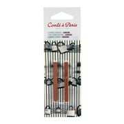 Conte Crayons: Black 2B, 2.5 x .25 inch, 2 pieces