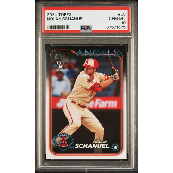 Graded 2024 Topps Nolan Schanuel #53 Rookie RC Baseball Card PSA 10 Gem Mint