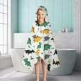 thumbnail image 6 of Multi Colored Dinosaur Assortment Pattern Hooded Bath Towel，50"x30" for Ages 3 To 12 Kids, Quick Dry Lightweight Soft Microfiber Hood Beach Towel Cover Up for Kids, 6 of 7