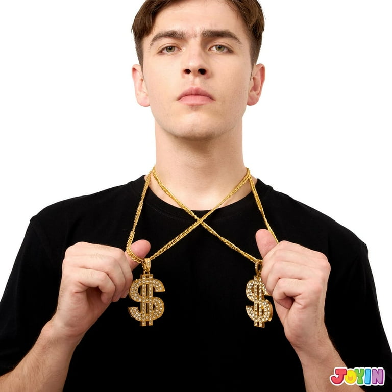 Mens Dollar Medallion On Chain Costume Accessories Male Halloween Mens Dollar Medallion On Chain Costume Accessories Male Halloween