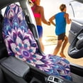 thumbnail image 4 of XYZCANDO Purple Floral Mandala Car Seat Towel Covers Premium Terry Cloth Car Seat Covers, Anti-Slip, Suitable for Van Bucket Seat, Fit for Cars Vans Trucks, 4 of 9