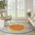 thumbnail image 3 of Nourison Aloha Indoor/Outdoor Teal Multi 5'3" x round Area Rug (5 Round), 3 of 10
