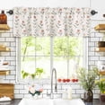 thumbnail image 3 of Floral Valances for Windows Leaf Rod Pocket Curtain Valance Window Treatment Short Curtains for Kitchen Living Room, 58"x16", 3 of 5