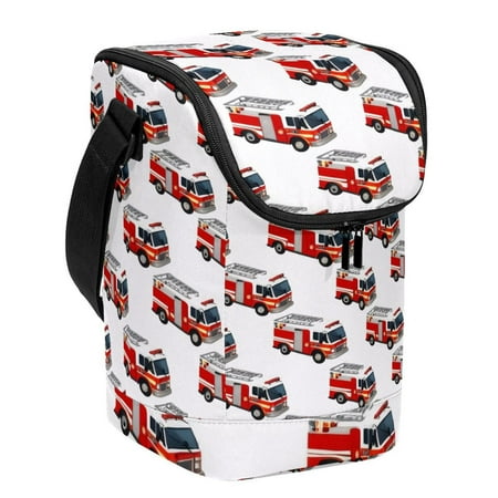 

Anna Cowper Stand-up Picnic Bag for Women/Men Travel Shopper Large Capacity Food Delivery Bag Handbag Insulation Bag Fire Truck