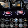 thumbnail image 2 of 2 Pcs Logo Projector Cordless Car Door Light Punch-free Adhesive Car Brand Logo, 2 of 4