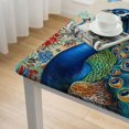 thumbnail image 5 of WYYP Peacock Dragon Charles Bird King Square Tablecloth with Elastic Edge 100% Polyester Fiber 40*40, 5 of 8