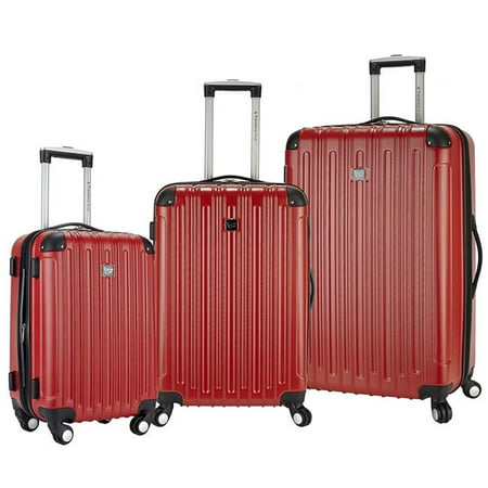 Travelers Club HSC-21403-600 Madison 3 Piece Hardside ABS Expandable Spinner Luggage Set, (Best Supper Clubs In Madison Wi)