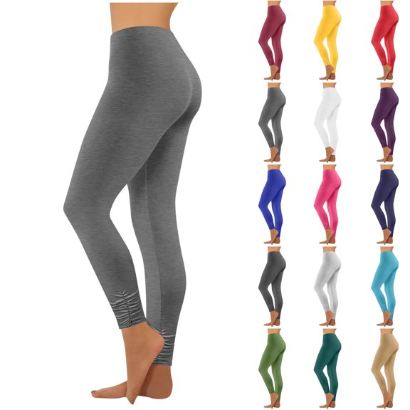 Danhjin Leggings for Women Stretchy High Waist Slim Yoga Pants Tummycontrol Casual Workout Gym Running Comfy Soft Trousers
