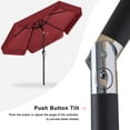 thumbnail image 3 of MASTERCANOPY 7.5ft Patio Market Umbrella with Valance, Tilt and Crank, Burgundy, 3 of 7