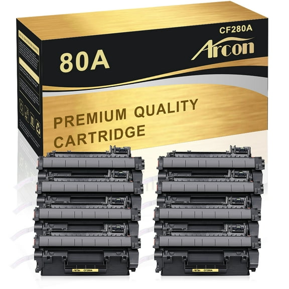Arcon 8-Pack Compatible Toner for HP 80A CF280A works with HP Laser Jet Pro 400 M401a M401d M401n M401dn M401dne M401dw MFP M425DN M425DW Printers (Black)