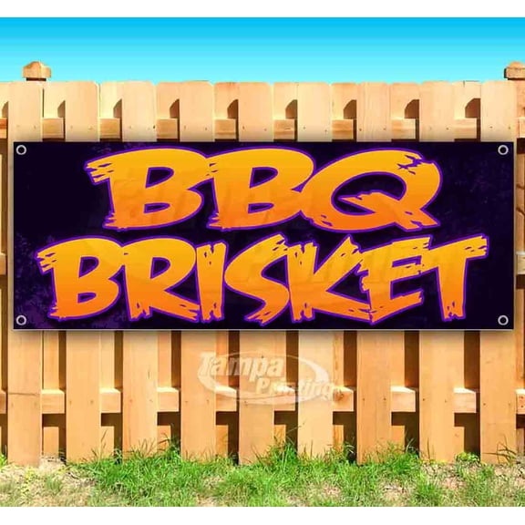 BBQ Brisket 13 oz Vinyl Banner With Metal Grommets