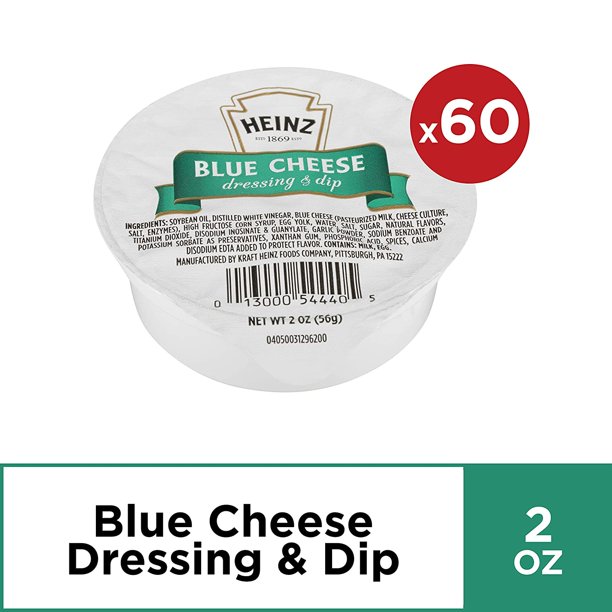 Heinz Blue Cheese Dressing Single Serve (2 oz Dunk Cups, Pack of 60