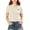 Beige, variant on Maqroz Womens Sweaters Trendy Fall Fashion Short Sleeve Knit Tops Collared Button Up Cable Textured Jumper with Cute Bow Embroidery Detail for Casual Wear Size 2-15 Years