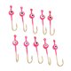 thumbnail image 4 of Plantillas de señuelo de pesca, 10 Uds., plantilla de anzuelo de hielo de invierno de acero rico en carbono rosa para peces, 4 of 10