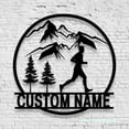 thumbnail image 4 of Craftnamesign Custom Man Trail Running Metal Wall Art LED Light, Personalized Runner Name Sign, 4 of 5