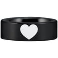 thumbnail image 4 of I Heart Tungsten Carbide Ring, 4 of 7
