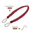 thumbnail image 3 of Sujetadores de cortina trenzados Uxcell con ganchos de metal rojos 6Pcs, 3 of 6