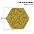 thumbnail image 3 of Pofeuu Corn 6 Print Leather Coasters Set of 6, Round Cups Mugs Mat Pad for Home Kitchen Heat Resistant Drink Coasters,Hexagon, 3 of 7