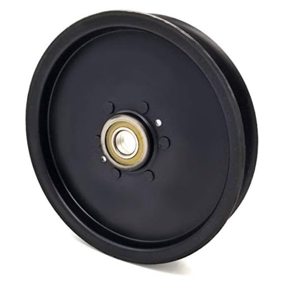 7 Inch Flat Idler Pulley - Replacement for TCA17135, AM1306 - 3/4" Bore - Steel, Black Finish - for Compressors, Lawn Mowers, Snowblowers & More