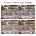 thumbnail image 7 of ODIKA 9'x12' Washable Area Rug Mauve Subtle Vintage Painterly Forms Muted Plum Balance Asymmetrical for Master Suite, California King, Under Bed, Non-Shedding, Easy Care, 7 of 7