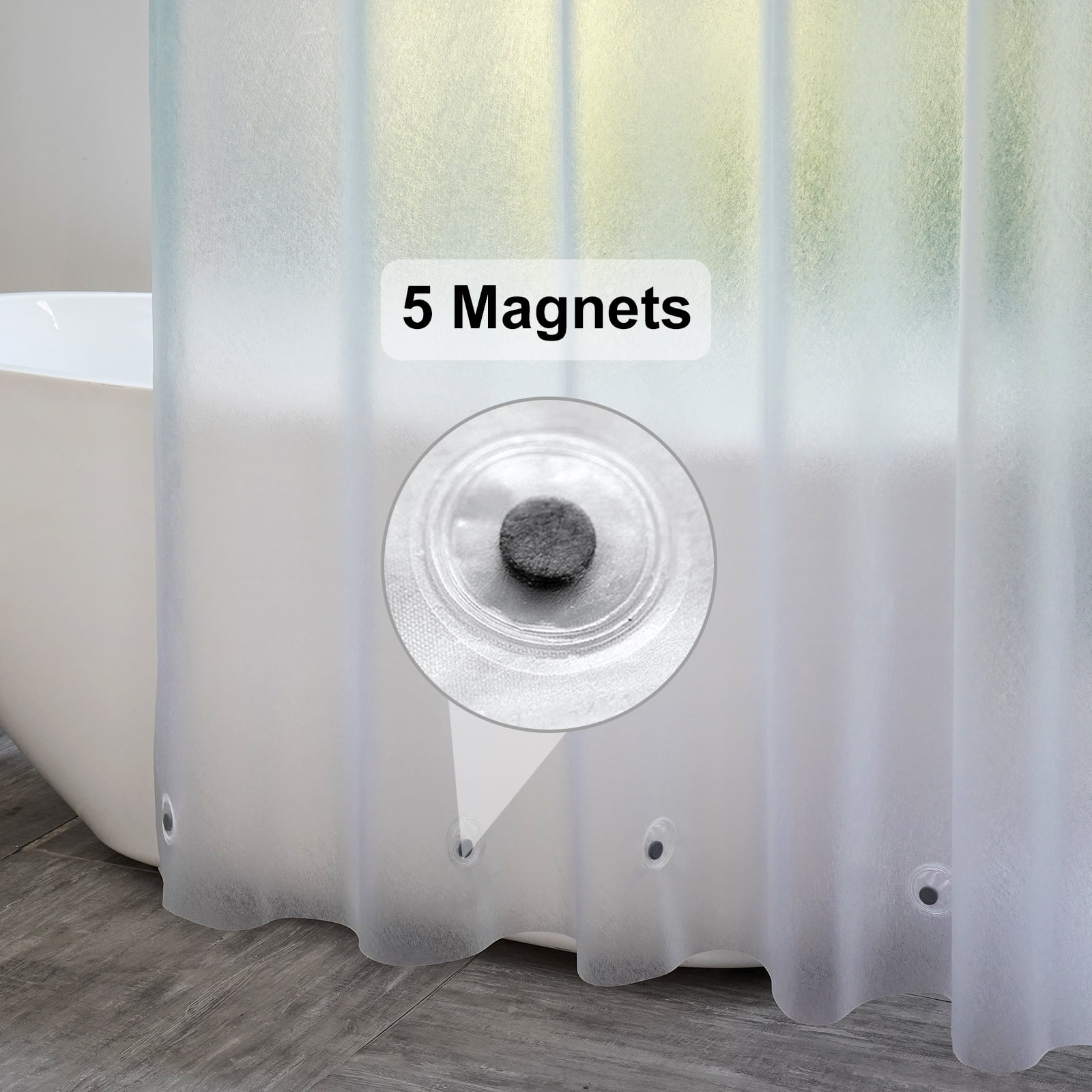Inosoo Tuxtured Frosted Shower Curtain Liner, 36"Wx 72"H Heavy Duty Waterproof EVA Translucent Plastic Stall Shower Liner, Mold and Mildew Resistant