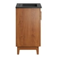 thumbnail image 3 of Sink Vanity Cabinet, Brown Black, Melamine Wood , Hotel Bedroom Bathroom, Modern Contemporary HB36116, 3 of 11