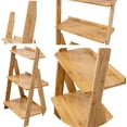 thumbnail image 7 of BALANBO 5 Tier Bookshelf & Leaning Ladder Shelf for Display & Storage Rack & Multipurpose Bamboo Organizer Shelves Furniture Home Office,for Living Room, Kitchen, Office  ?Natural?, 7 of 7