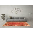 thumbnail image 3 of Ahgly Company Indoor Rectangle Oriental Orange Modern Area Rugs, 7' x 10', 3 of 4