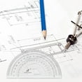 thumbnail image 4 of Milisten 10pcs Clear Plastic Protractor Math Protractor 180 Degrees Protractor For Angle Measurement Student School Office Supply, 4 of 5