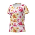 thumbnail image 2 of Naloa Watermelon Print T-Shirts Short Sleeve V Neck Tees for Women Fashion Tops Trendy Lightweight Soft Casual Summer Outfits Clothes, 2 of 5