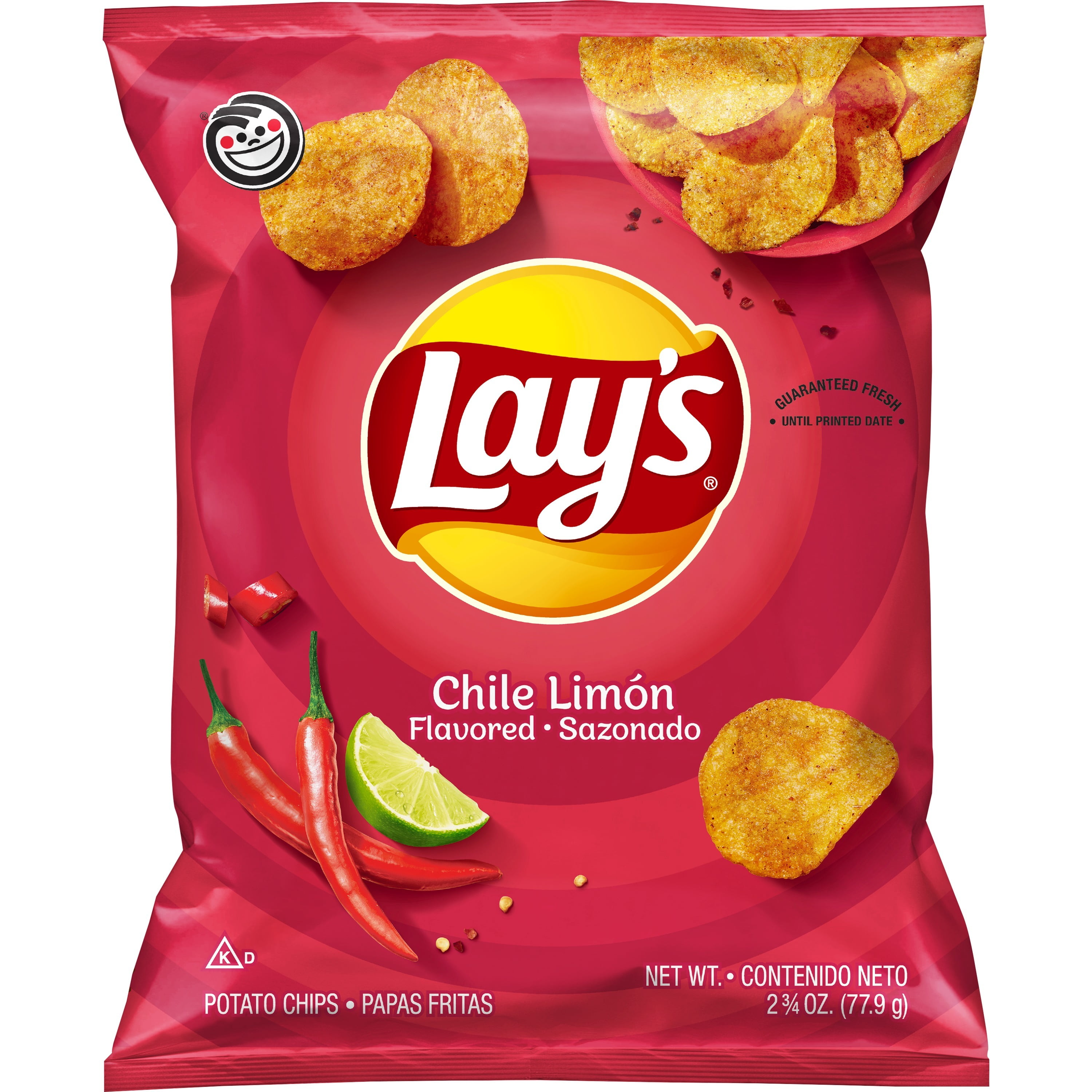 Lay's Potato Chips, Chile Limon Flavor, 2.75 oz. Bag