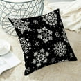 thumbnail image 4 of Christmas Pillow Covers 16x16 Inch 2 Pcs, Black White Snowflakes Decorative Throw Pillows for Couch, Xmas Winter Outdoor Decor Pillowcase Linen Cushion Cover for Bed Sofa, 4 of 6