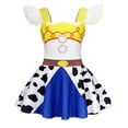 thumbnail image 3 of Halloween Costume Space Ranger Cowgirl Cosplay Outfits Flutter Sleeve Superhero Character Skater Dress for Theme Party,Size 110, 3 of 9