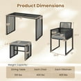 thumbnail image 3 of Costway 5 PCS PE Wicker Patio Dining Set Outdoor Conversation Set with Cushions, 3 of 10