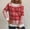 White, variant on Sakmal Sweaters Women Pullover Christmas Ugly Red Tops Snowflakes Trendy Crew Neck Long Sleeve Sweaters for Women