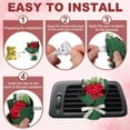 thumbnail image 4 of Uxcell Petit Bouquet Rose Désodorisant pour Voiture Clips de Ventilation, Mini Bouquet Décoratif de Roses avec Diffuseur de Parfum pour Femmes, Décoration Désodorisant Automobile, Style 5, 4 of 7