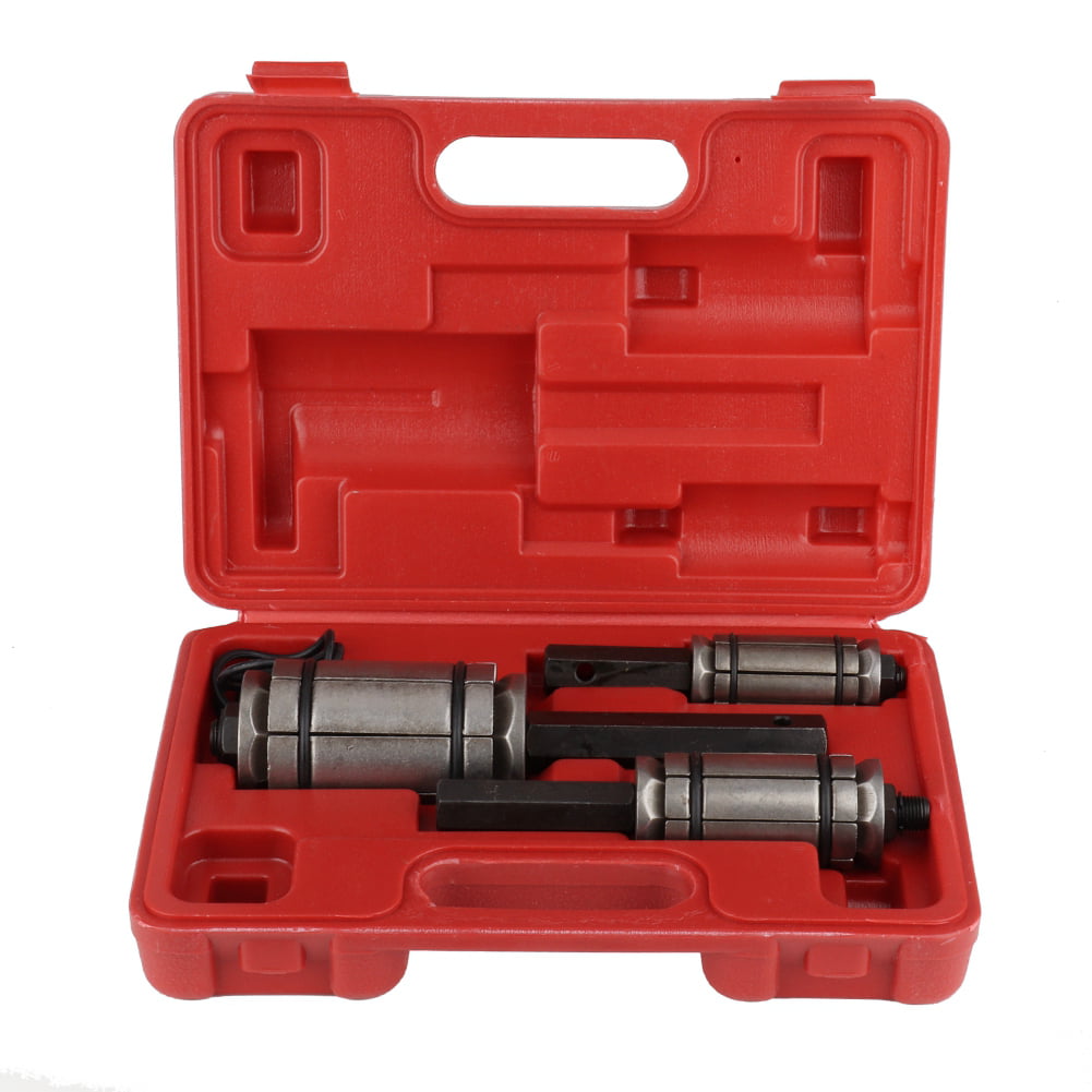 Mallofusa 3Pcs Exhaust Pipe Expander Tool Set Kit Muffler Tail Pipe Butt 1-1/8 to 3-1/2 with Blow Mold Storage Case 