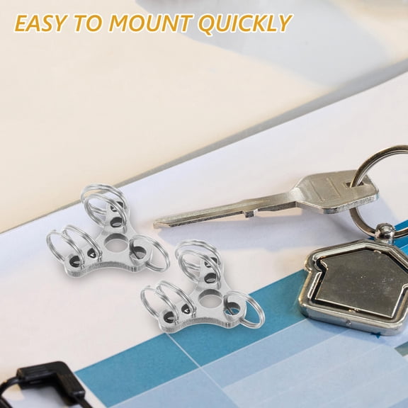 Hytrove Swivel Carabiner Clip Key Chain Silver 5Pack for Outdoor Use