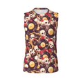 thumbnail image 4 of Yiaed Skull record lips Print Men's Singlet Vests Summer Running Muscle Tank Tops Gym Undershirt Round Neck Sleeveless for man, 4 of 5