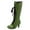 Z03 Green, variant on Gyexs Knee High Cowgirl Boots Women Mid Calf Chunky Heel High Heel Mid Boots Fall Winter Dress Shoes Z03 Green Size 7.5