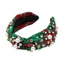 thumbnail image 2 of Festival Headbands for Women Christmas Headband Wide Turban Hair Accessories Christmas Decoration Hair Accessory for Holiday Celebrations, 2 of 4