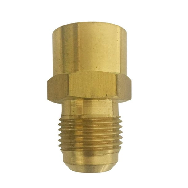 Brass Flare Coupling 5/16 OD x 1/4 NPT Female Gas Adapter SAE 45 Degree  Flared Tube Fitting, 5pcs 