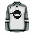 thumbnail image 2 of Jersey Ninja Classic Logo Hockey Jersey - Grey/White, 2 of 5